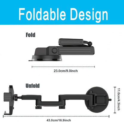 1pcs Black Car Phone Mount Holder Adjustable Height Suction Cup Type Universal Suitable for Truck Dashboards Cell Phone Bracket