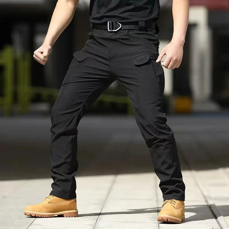 Autumn Tactical Pants Men Casual Work Cargo Trousers Waterproof Multi-pocket Wear-Resistant Outdoor Training Camouflage Trousers