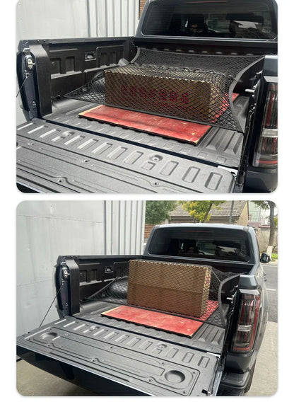 Universal Truck Bed Net Elastic Cargo Mesh Polyester Tailgate Organizer Multi Purpose Light Load Secure Transport Easy Install