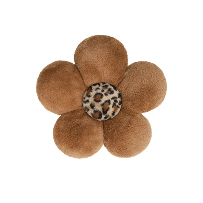 Women's New Leopard-print Car Seat Cushion Winter Plush Warm Non-slip Seat Cover Fashion Full Set Automobile Interior Decoration