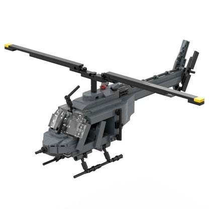 US Army UH-1D OH-58A/D Helicopter Building Blocks Vietnam War Aircraft Bricks Model Toys For Collection