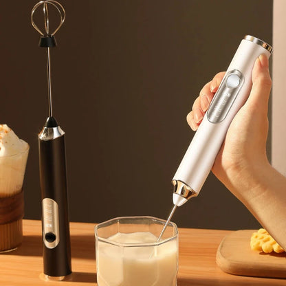 Electric Milk Frother Handheld Whisks Mini Wireless USB Rechargeable Powerful Convenience Coffee Milk Whipping Kitchen