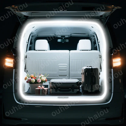 For Toyota Voxy 70 80 90 series trunk light modification light Atmosphere lights White warm white Rear Trunk LED Light Bar