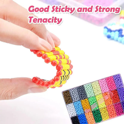 Non-Iron Magic Fuse Beads Kit 5mm 24 Colors 6000 Beads Creative Refill Set DIY Art Crafts Toys for Kids Beginners Craft Kit