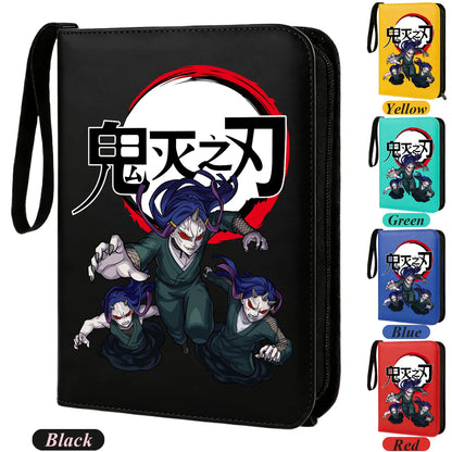 400pcs Anime Demon Slayer Zipper Card Album Book Collection Card Storage Folder Hold Tanjiro Game Cards Binder Holder Protector