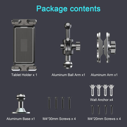 Heavy Duty Tablet Holder Wear Resist 2-Stage Phone Stand 360 Degree Rotable Car Dashboard Phone Mount for Car Bike Boats Trucks