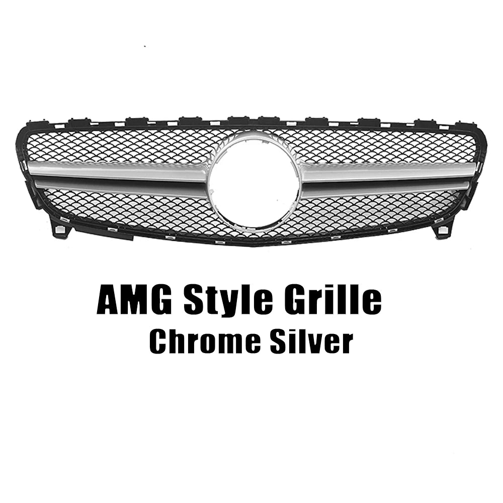 XVIP Diamonds Style Grille For Benz A-Class W176 2016-2018 A180 A200 A250 A45 AMG Front Racing Grille GTR Style Bumper Grille