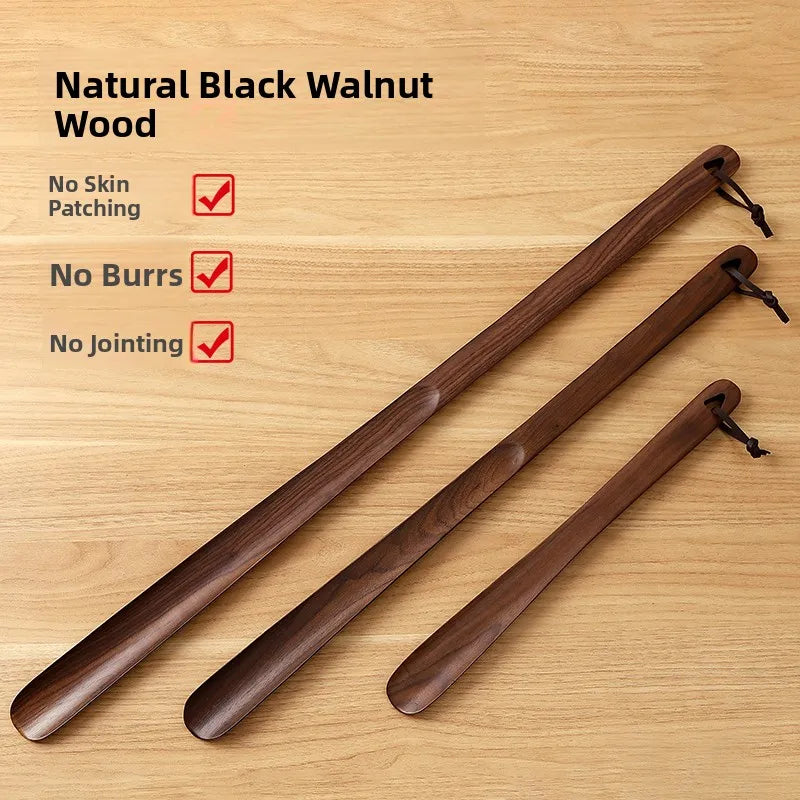 Long Handle Wooden Shoe Horn for Elderly And Pregnant Women Home Use Easy to Wear Shoes Slip on Shoe Scraper Practical Life Hack