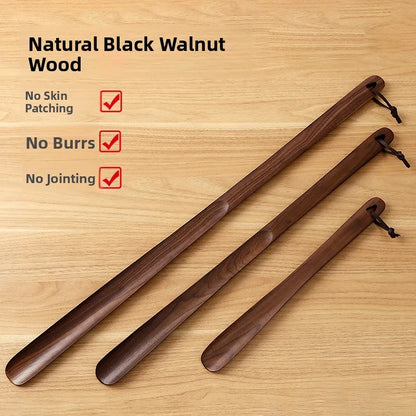 Long Handle Wooden Shoe Horn for Elderly And Pregnant Women Home Use Easy to Wear Shoes Slip on Shoe Scraper Practical Life Hack