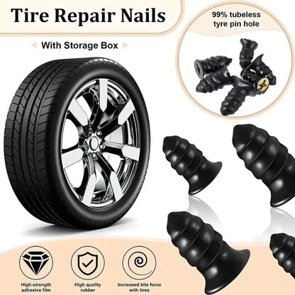 20PCS Car Motorcycle Tubeless Tire Repair Nails Mushroom Rubber Nails Quick Emergency Repair Tool Kit for Electric Vehicle