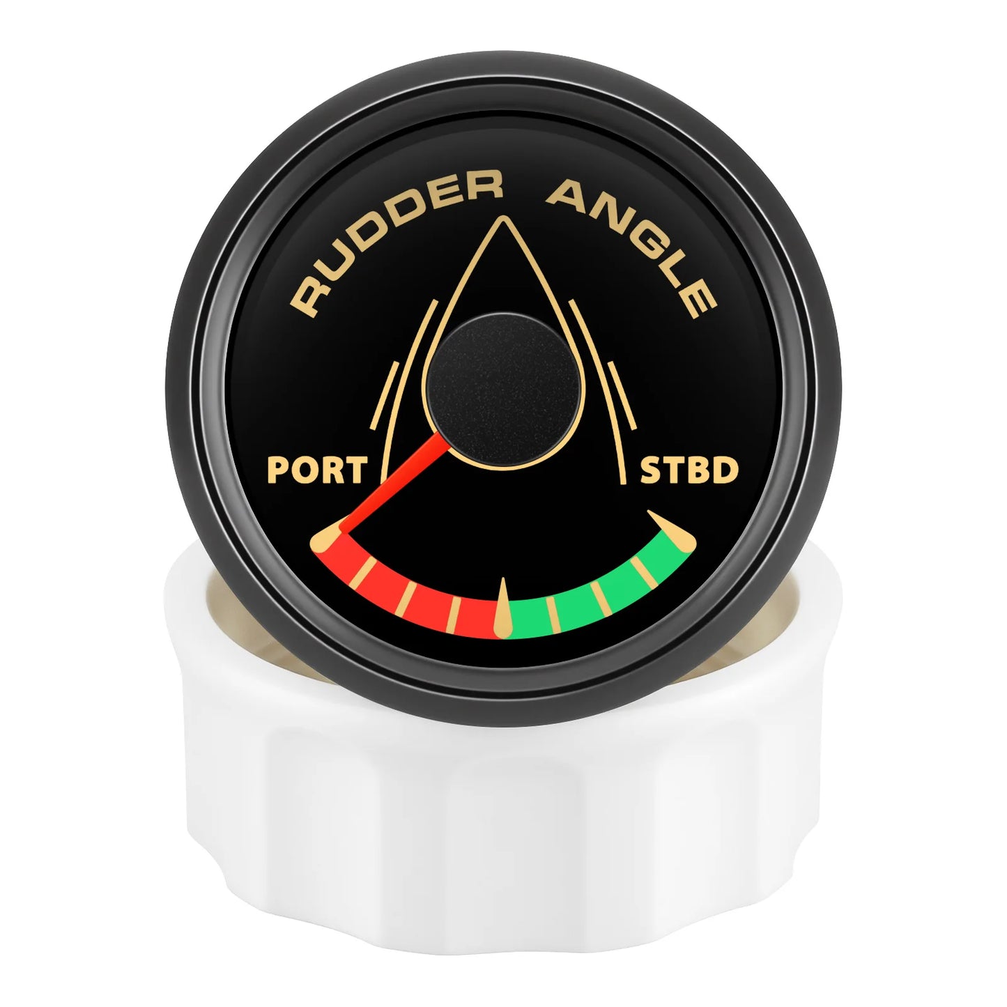 52MM Rudder Angle Indicator with 8 colors backlight Waterproof Rudder Position Gauge with Sensor 0-190ohm for Boat Yacht Marine