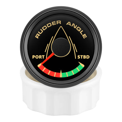 52MM Rudder Angle Indicator with 8 colors backlight Waterproof Rudder Position Gauge with Sensor 0-190ohm for Boat Yacht Marine