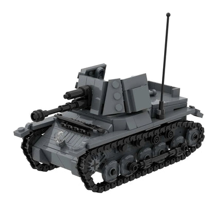 WW2 German Flakpanzer I Panzer I & Flakpanzer 38(t) Light Anti-Air Vehicle Custom Military Building Brick Toy Model Collection