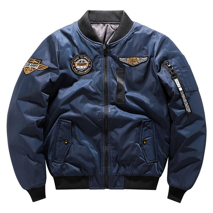 Coat Men's Air Force Pilot Jacket MA1 Autumn/Winter Baseball Suit Trendy Brand Double Sided Thickened Large