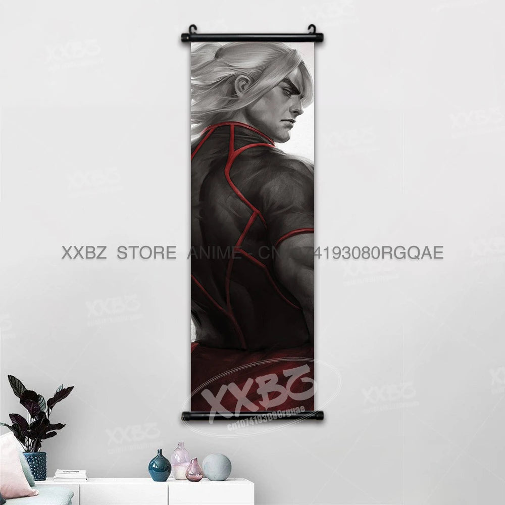 Fighting Game Street Fighter Home Decoration Hanging Painting Gouken Figures Wall Artwork Scrolls Picture Canvas Print Poster