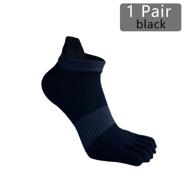 1/6 Pairs Man Five Finger Socks Large Plus Size Patchwork Compression Mesh Breathable Fitness Sport Toe Ankle Boat Socks EU43-47