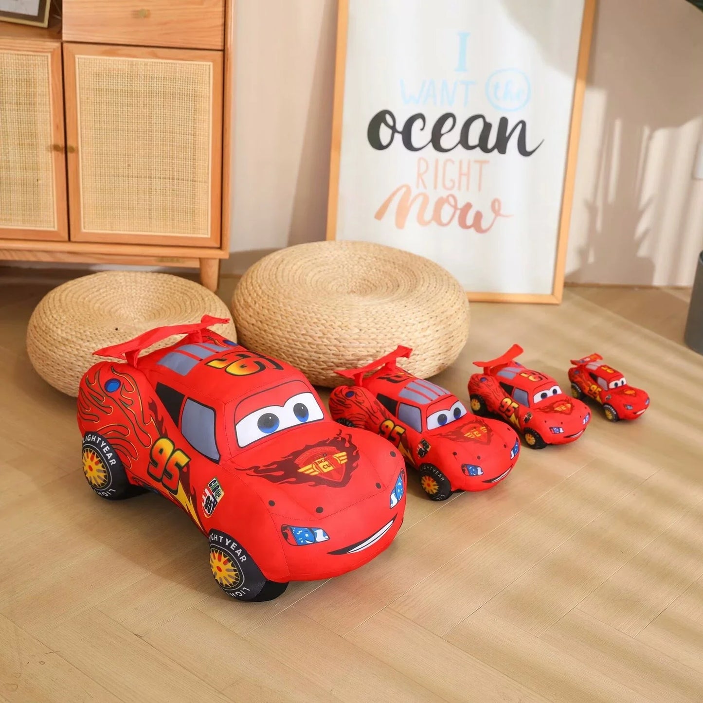 Cartoon Lightning McQueen Plush Toy Stuffed Cars Movie Anime Plushies Lovely Red Race Car Doll Home Decor Birthday Gifts
