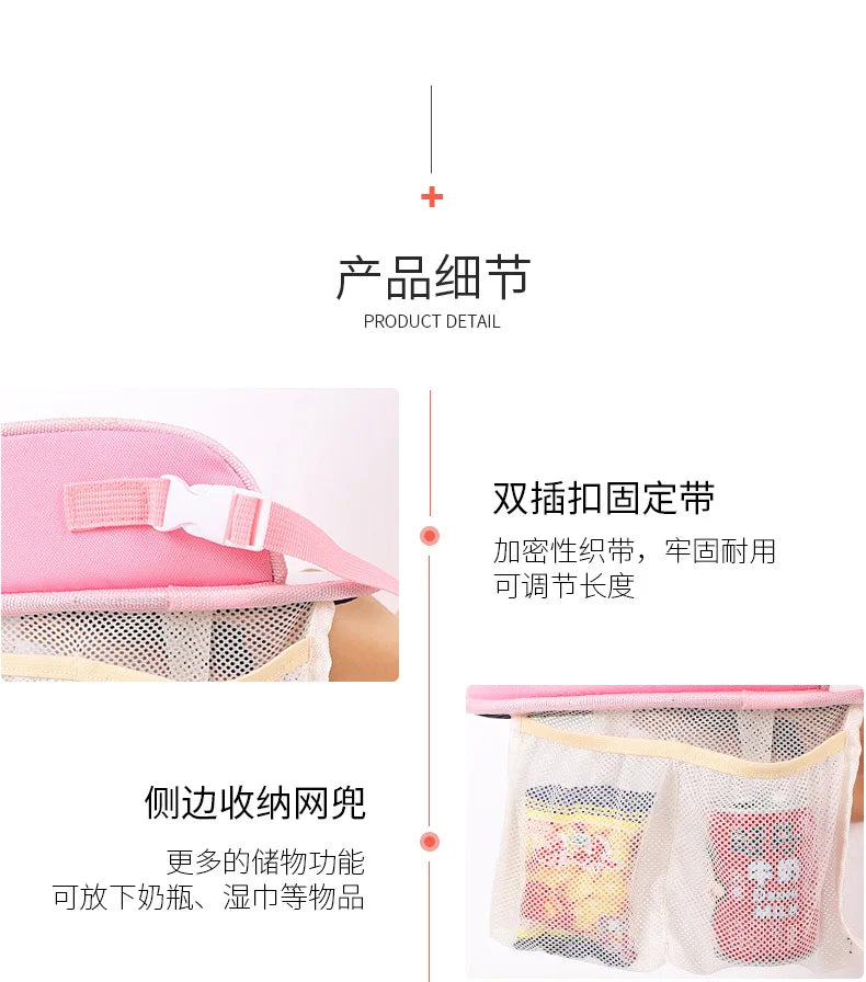 Kids Travel Tray Car Seat Activity and Play Tray Organizer for Children and Toddlers Lap Desk with Tablet Phone Holder Foldable