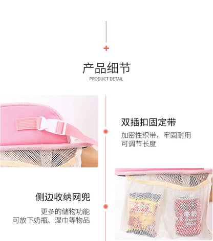 Kids Travel Tray Car Seat Activity and Play Tray Organizer for Children and Toddlers Lap Desk with Tablet Phone Holder Foldable