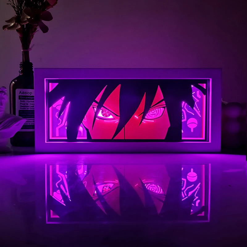 Anime Series Paper-Cut Light Room Bedroom Night Light Remote Control Colorful Light Box Atmosphere Light