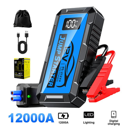 2026 12000amp 10000a 8000a 4000a Powerful Capacitor 12v Booster Charger Auto Starting Device Power Bank Car Jump Starter Battery