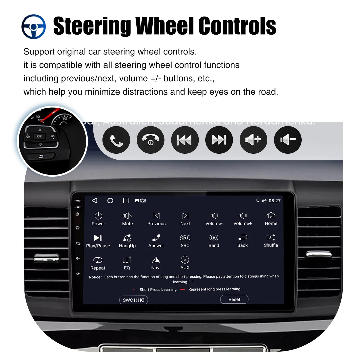 10" Android 15 Car GPS Car Stereo Radio For 2008-2017 Mitsubishi Lancer Apple Carplay 4+64G IPS Touch Screen WiFi GPS BT+DVR&CAM