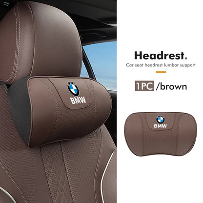 Car Headrest Lumbar Support Pad Seat Back Pillow Auto Interior Accessories For BMW E87 E70 E91 E30 G20 E92 E93 E60 E46 E90 G30