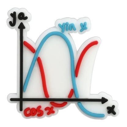 24-100Pcs Hello Math Function Kids Shoe Charms Ruler Learn Good Garden Slipper Buckle Accessories For Birthday Gift
