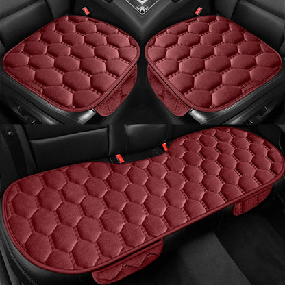 Winter Warm and Thick Velvet Car Seat Cushion Four Seasons Universal Single Seat Small Three piece Plush Warm Five Seat Anti sli