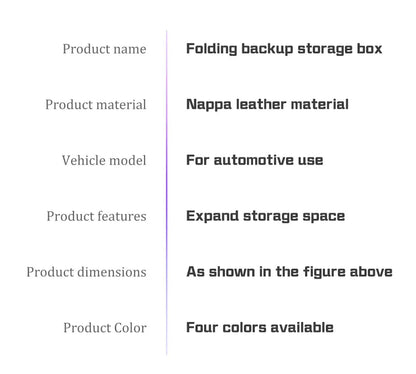 Portable Car Trunk Organizer Box Large Capacity Leather Foldable Storage Box Multifunctional Auto Organizer Bag Car Accessories
