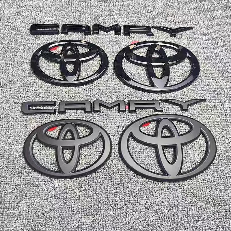 Suitable for 2024 2025 9th Generation Toyota Camry Hood Badge Trunk Badge OVERLAY Modification Gloss Black Matte Black
