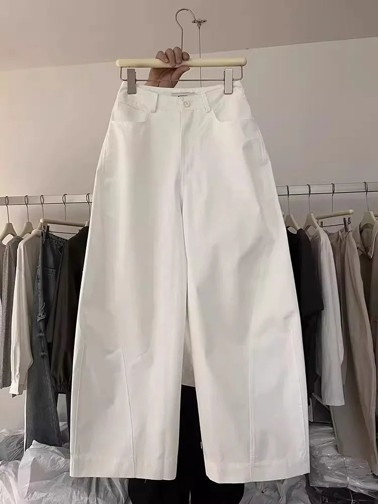 Korean Style Casual Pants Women's Summer New Large Size Fat MM Loose Hip Covering Slimming Wide Leg Long Pants