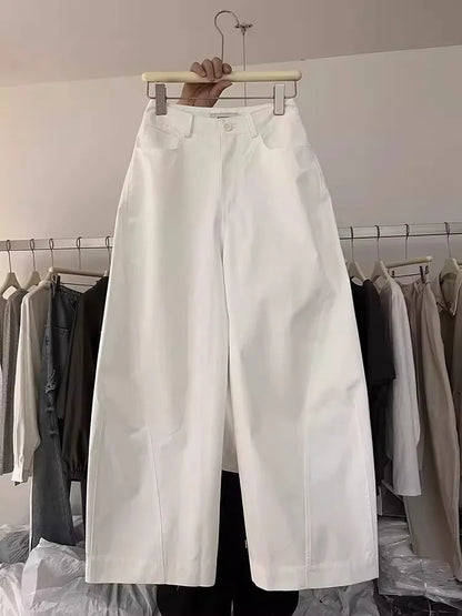 Korean Style Casual Pants Women's Summer New Large Size Fat MM Loose Hip Covering Slimming Wide Leg Long Pants