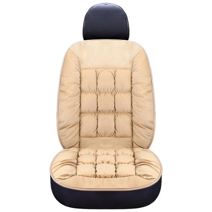 New Winter Luxury Car Seat Cushion 2025 Plush Plaid Thickening Warm Suv Universal Front Single Seat Cover Comfortable Breathable