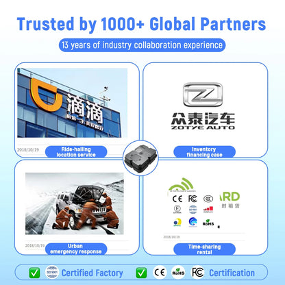 4G GPS Vehicle Tracker 7500mAh IP67 Waterproof 160-Day Long Standby Multiple Alarms Anti-Lost For Cars Trucks With Paid App