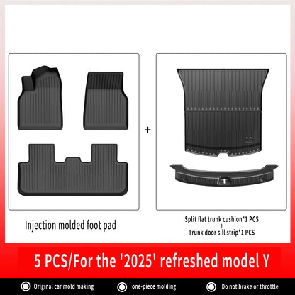 TPE Car Floor Mats For New Tesla Model Y 2025 Juniper Luggage Mat Set Waterproof Anti-slip Trunk Mats Floor Liner Backrest Mats