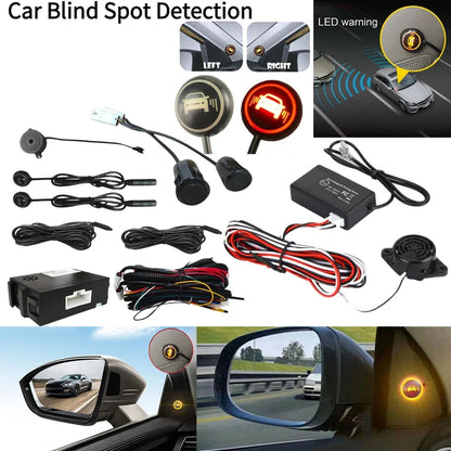 BSD Car Blind Spot Detection/Parking Sensor Waterproof Warning Light Monitor System Assist Lane Changing Automotive Accessories