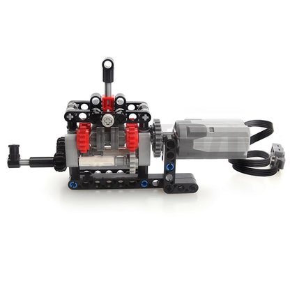 MOC High-tech 4 Speed Gearbox Model DIY Transmission Kit M Motor 8883 Power Functions Building Blocks Assemble Bricks Puzzle Toy