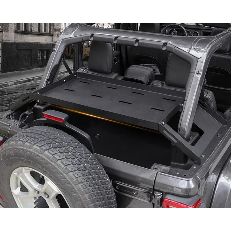 Top quality Car Trunk Cargo Rack Rear Storage Lage Shelf Organizer Tray Basket Wrangler JK JL 2007-2024 Interior Accessories