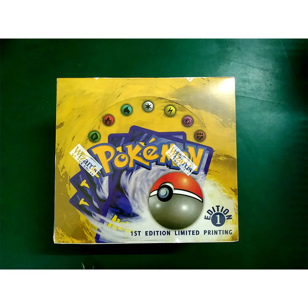 Pokemon 36 Packs 1ST Edition Classic Base Jungle Rocket Fossil Set Proxy Pokémon Cards PKM Games Board Games Card Collection