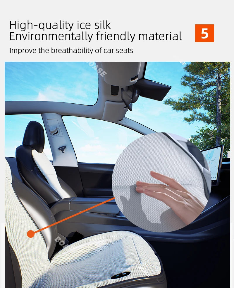 For Tesla model 3 Y ventilation Seat Cushion DC 12V Spacer Car Summer Cool Air Seat Cushion Fast Blowing Ventilation Seat Coolin