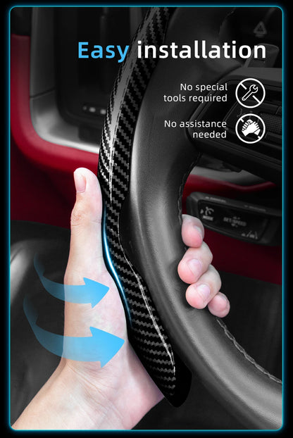 Suitable for Chery Carbon Fiber Texture Steering Wheel Cover with Segmented Quick-Release Design, Durable, for Models Such as Tiggo 2 3 4 7 8 9 Pro Max Csh Arrizo 6 Cross C5 J6 E5 Omoda 5 Gt Eq7