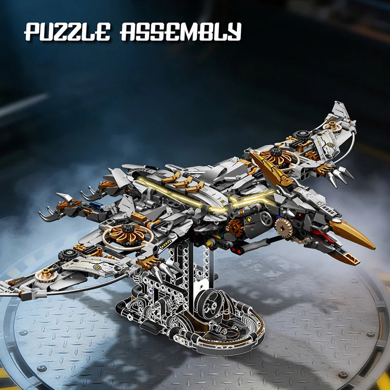 13107 Simulation Mechanical Pterosaur Model Toy Ornament Kids Building Blocks Toys Set Educational Assembly Birthday Toy Gift