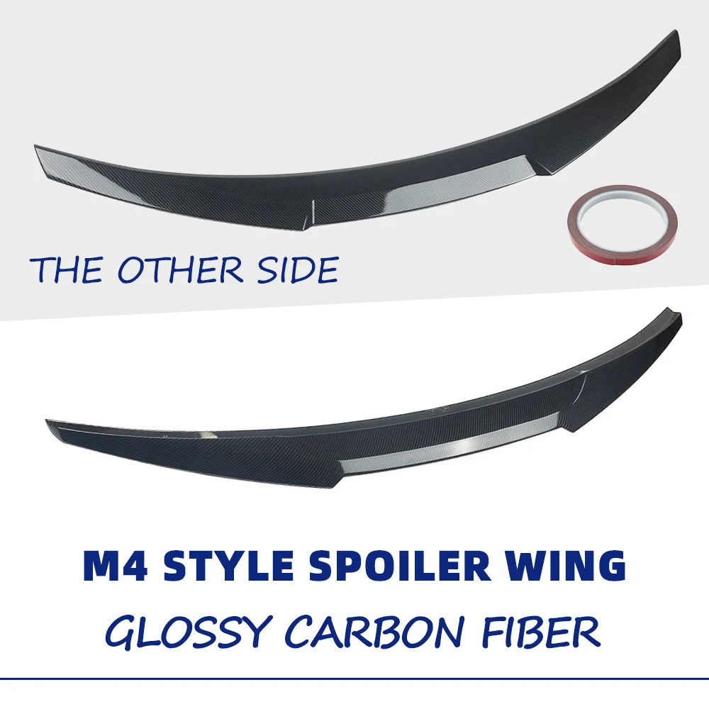 XVIP Glossy Black Glossy Carbon Fiber M4 Style Rear Spoiler Wing For BMW 2-Series F22 M2 F87 2014-2020