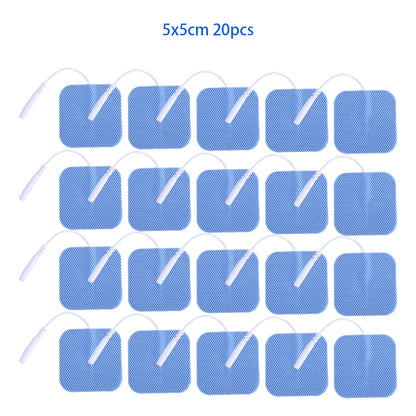 5*5cm 2mm Plug Tens Electrodes Pads Accessories Non-woven Fabric Self  Adhesive Replacement Patch for Electric Massager