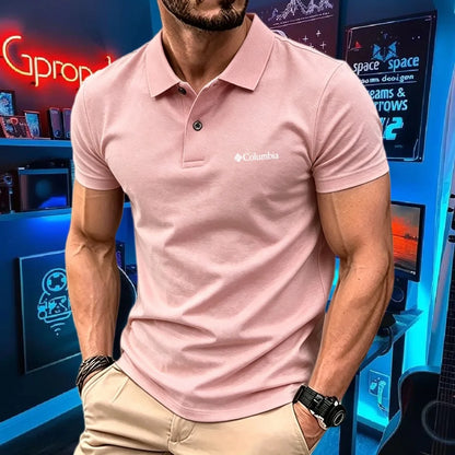 100% pure cotton 2026high-end brand men's short sleeve polo shirt summer fashion luxury logo embroidered golf top casual T-shirt