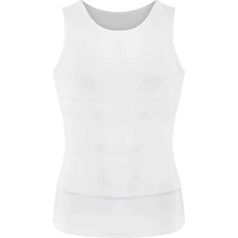 Slimbelle Compression Vest Men Tummy Control Shapewear Double Layer Cool Farbic Vest Slimming Sleeveless Body Shaper Underwear
