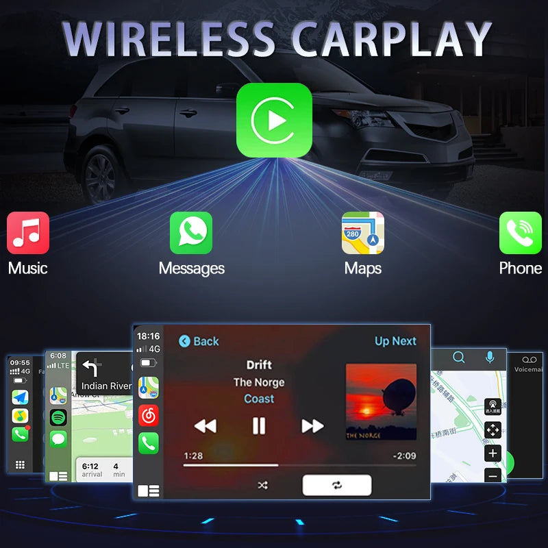Sinairyu Apple Carplay Android Auto Aftermarket Camera Wireless Module For Jeep Grand Cherokee XJ KL Wrangler Compass Commander