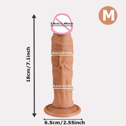 5 Sizes Realistic Dildo Sex Toys for Women Soft Huge Penis Suction Cup Thick Anal Dildo Adult Masturbator Cock Dick Butt Plug