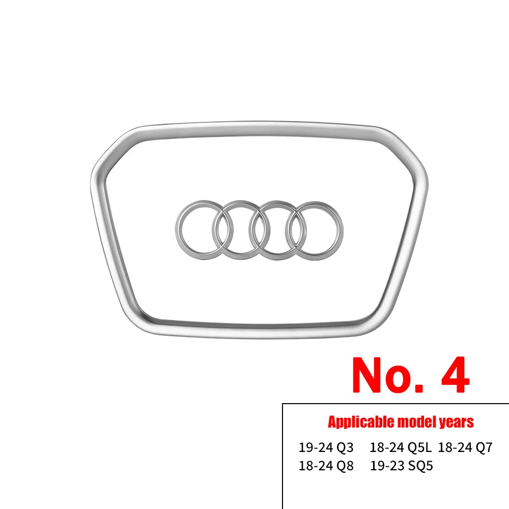Car Styling Steering Wheel Center Logo Covers Trim Accessorie Fit  AUDI A6L Q7 Q3 Q5 A7 A5 A3 A4L A8L A8 Q5L Q8 A7 Q6 E-TRON SQ5